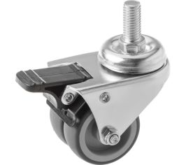 Колеса аппаратные поворотные двойные с болтом и тормозом