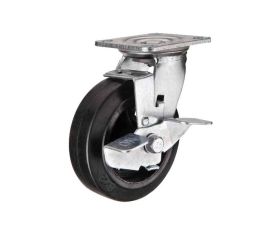 Колеса большегрузные поворотные с тормозом обрезиненые