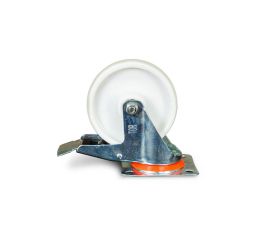 Колеса поворотные c боковым тормозом (полипропилен)