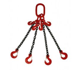 Стропы цепные четырехветвевые с укорачивающими крюками