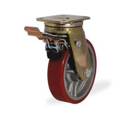 Колеса большегрузные поворотные чугунные обрезиненые