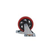 Колесо поворотное усиленное полиуретан SCBM 55 125 мм с тормозом