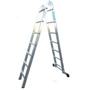 Лестница 2-х секционная алюминиевая шарнирная 2*7